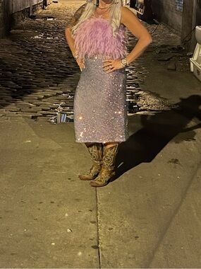 Buddy Love Lavender Feather Top